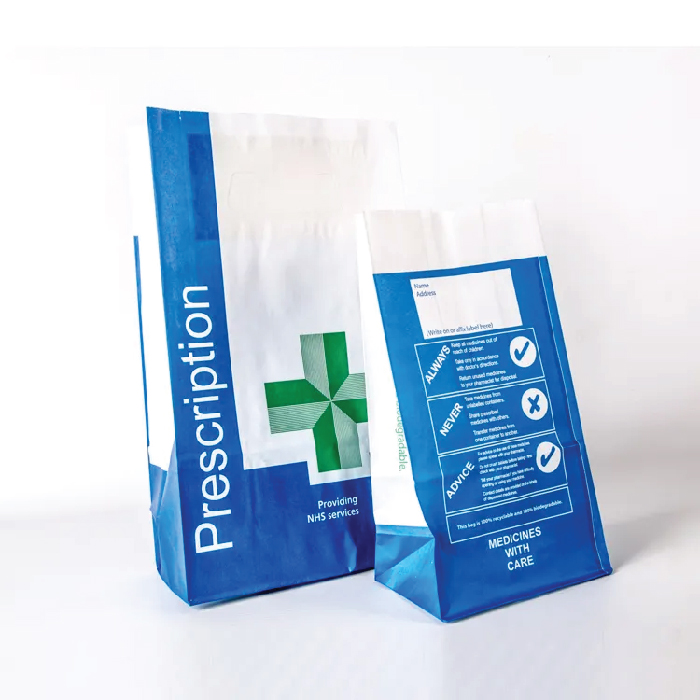 100 Green RX (10x5x2) Paper Prescription Pharmacy Bags Medication Drug  Store Bag | eBay