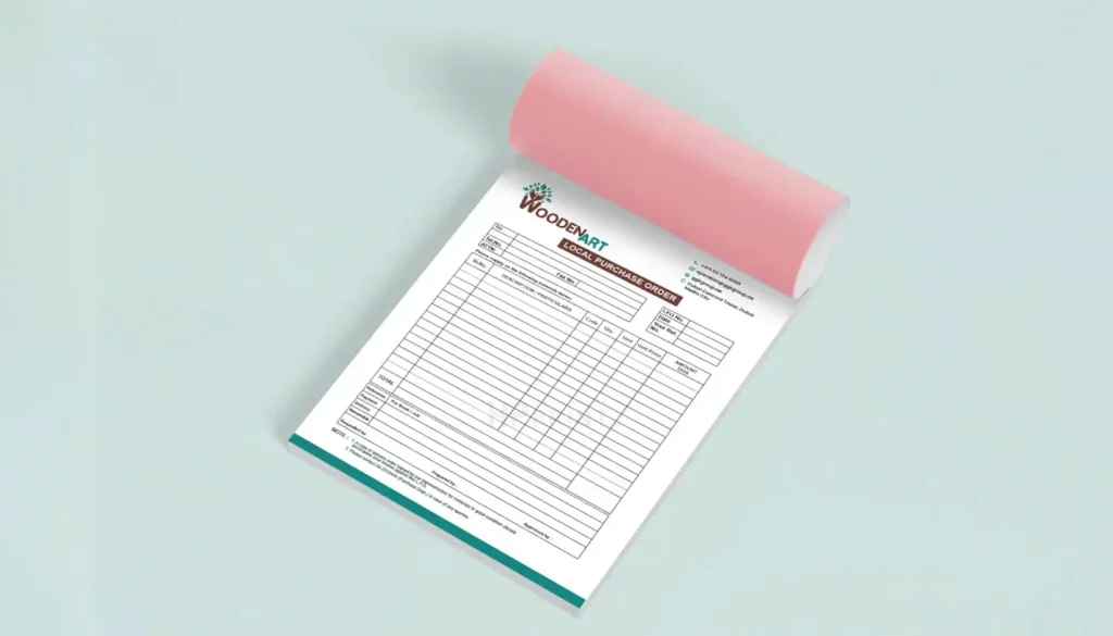 Invoice book printing
